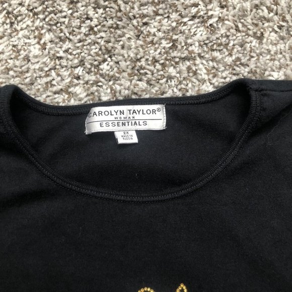 carolyn taylor long sleeve size 2X angle logo black - Picture 4 of 8